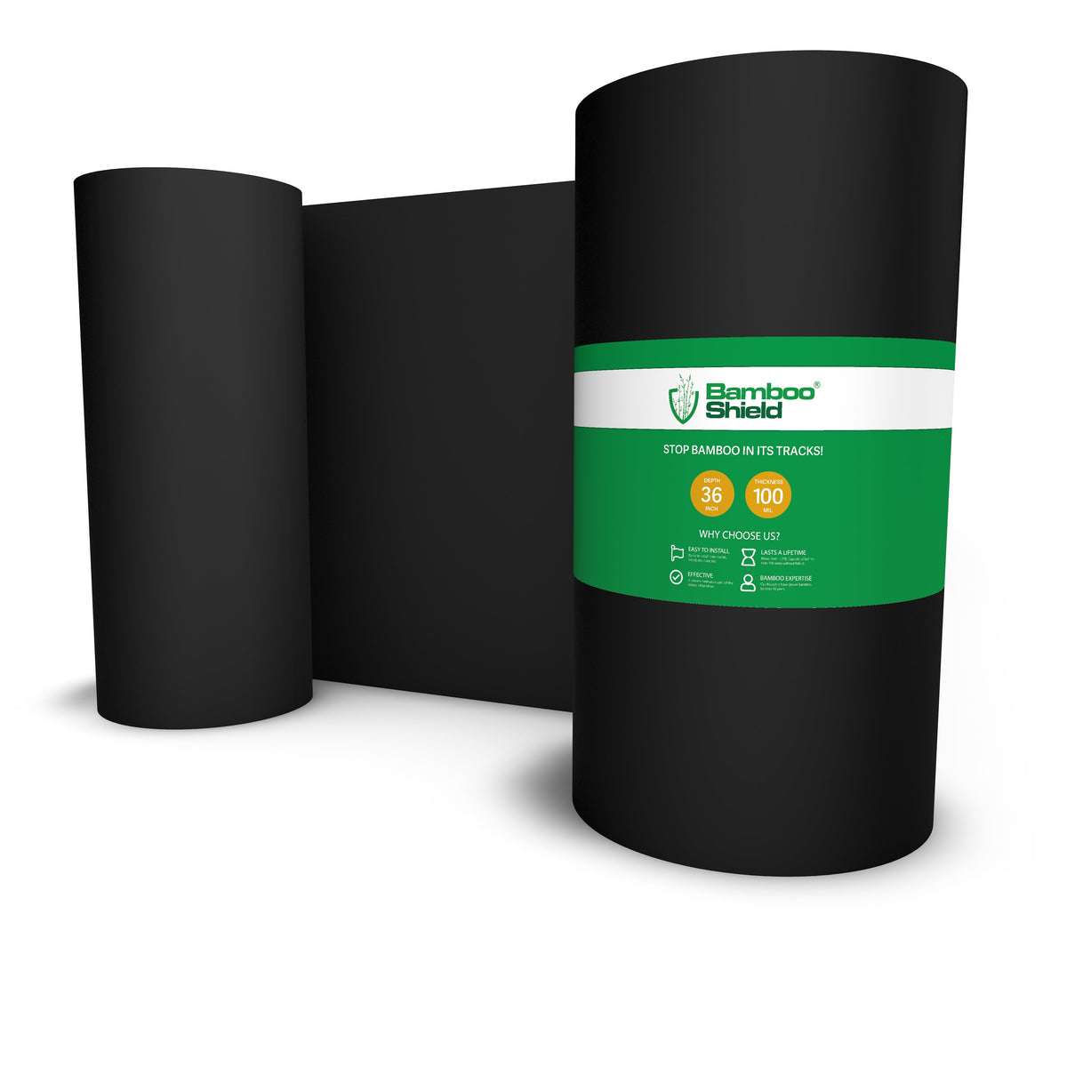 Roll of Bamboo Shield root barrier, 36 in deep, 100 mil