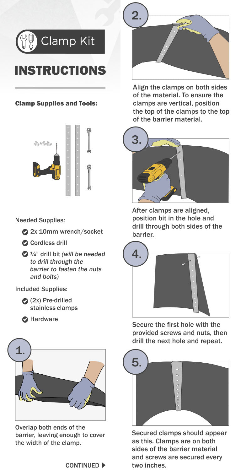 Barrier connecting kit installation reference