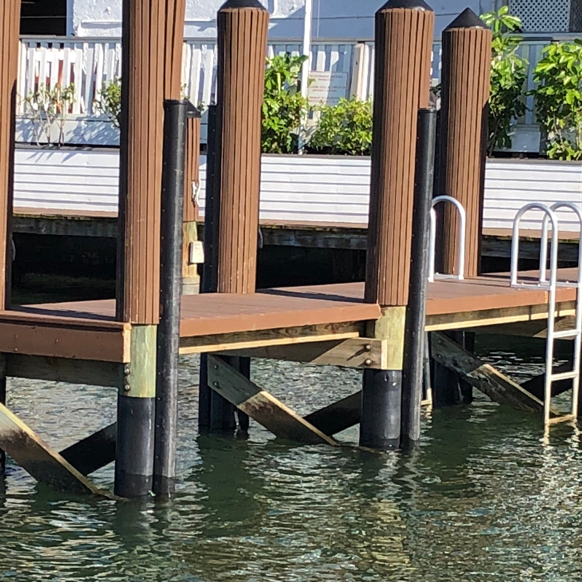 Pier Protector on the pilings of a residential dock